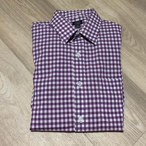 J. Crew 120s 2ply gingham dress shirt